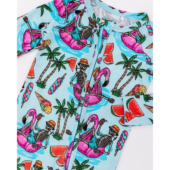 Bums & roses 12-18 months convertible romper sleeper bone chillin bamboo - Picture 1 of 7